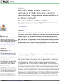 Cover page: Will buffer zones around schools in agricultural areas be adequate to protect children from the potential adverse effects of pesticide exposure?