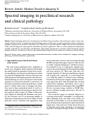 Cover page: Spectral imaging in preclinical research and clinical pathology