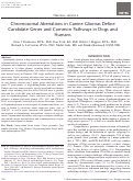 Cover page: Chromosomal Aberrations in Canine Gliomas Define Candidate Genes and Common Pathways in Dogs and Humans.