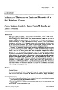 Cover page: Influence of naloxone on brain and behavior of a self-injurious woman