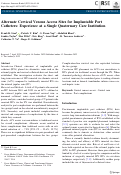 Cover page: Alternate Cervical Venous Access Sites for Implantable Port Catheters: Experience at a Single Quaternary Care Institution