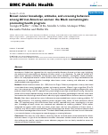 Cover page: Breast cancer knowledge, attitudes, and screening behaviors among African American women: the Black cosmetologists promoting health program