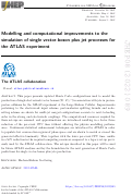 Cover page: Modelling and computational improvements to the simulation of single vector-boson plus jet processes for the ATLAS experiment