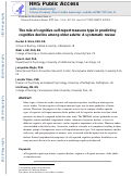 Cover page: The Role of Cognitive Self-Report Measure Type in Predicting Cognitive Decline Among Older Adults: A Systematic Review.