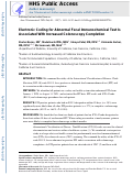 Cover page: Electronic Coding for Abnormal Fecal Immunochemical Test Is Associated With Increased Colonoscopy Completion.