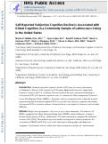 Cover page: Self-reported subjective cognitive decline is associated with global cognition in a community sample of Latinos/as/x living in the United States