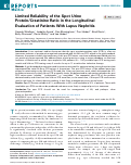 Cover page: Limited Reliability of the Spot Urine Protein/Creatinine Ratio in the Longitudinal Evaluation of Patients With Lupus Nephritis