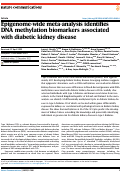 Cover page: Epigenome-wide meta-analysis identifies DNA methylation biomarkers associated with diabetic kidney disease