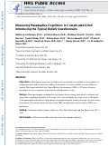 Cover page: Measuring Maladaptive Cognitions in Complicated Grief: Introducing the Typical Beliefs Questionnaire