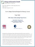 Cover page of Low-voltage System Designs for Energy Access