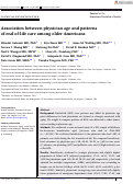 Cover page: Association between physician age and patterns of end‐of‐life care among older Americans