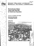 Cover page: Electrochromic Lithium Nickel Oxide Thin Film by Pulsed Laser Deposition