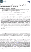 Cover page: Treatment of Primary Pulmonary Aspergillosis: An Assessment of the Evidence