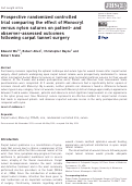 Cover page: Prospective randomized controlled trial comparing the effect of Monocryl versus nylon sutures on patient- and observer-assessed outcomes following carpal tunnel surgery.