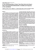 Cover page: In vitro chemosensitivities of human tumor stem cells to the Phase II drug 4'-(9-acridinylamino)methanesulfon-m-anisidide and prospective in vivo correlations.