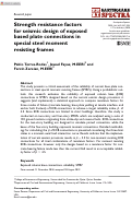 Cover page: Strength resistance factors for seismic design of exposed based plate connections in special steel moment resisting frames