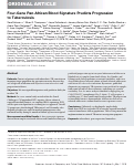 Cover page: Four-Gene Pan-African Blood Signature Predicts Progression to Tuberculosis