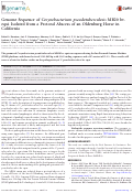 Cover page: Genome Sequence of Corynebacterium pseudotuberculosis MB20 bv. equi Isolated from a Pectoral Abscess of an Oldenburg Horse in California