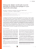 Cover page: Osteopontin ablation ameliorates muscular dystrophy by shifting macrophages to a pro-regenerative phenotype