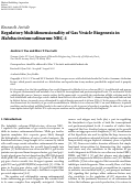 Cover page: Regulatory Multidimensionality of Gas Vesicle Biogenesis in Halobacterium salinarum NRC-1