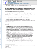 Cover page: E6 and E7 Antibody Levels Are Potential Biomarkers of Recurrence in Patients with Advanced-Stage Human Papillomavirus–Positive Oropharyngeal Squamous Cell Carcinoma