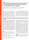 Cover page: A conserved protein interaction network involving the yeast MAP kinases Fus3 and Kss1