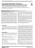 Cover page: Transcriptomic Determinants of Response to Pembrolizumab Monotherapy across Solid Tumor TypesDeterminants of Pembrolizumab Response in Solid Tumors