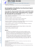 Cover page: Racial Inequities in Breastfeeding Counseling Among Pregnant People Who Use Cannabis