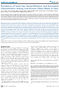 Cover page: Prevalence of Same-Sex Sexual Behavior and Associated Characteristics among Low-Income Urban Males in Peru