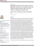 Cover page: Aggregate population-level models informed by genetics predict more suitable habitat than traditional species-level model across the range of a widespread riparian tree.