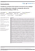 Cover page: Ventilation–perfusion heterogeneity measured by the multiple inert gas elimination technique is minimally affected by intermittent breathing of 100% O2