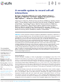 Cover page: A versatile system to record cell-cell interactions