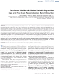 Cover page: Two-Locus Likelihoods Under Variable Population Size and Fine-Scale Recombination Rate Estimation