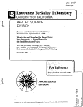 Cover page: Monitoring and Modeling for Radon Entry into Basements: A Status Report for the Small Structures Project