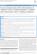 Cover page: A cross-sectional study of the development of volitional control of spatial attention in children with chromosome 22q11.2 deletion syndrome