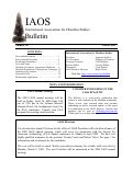 Cover page: IAOS Bulletin 40