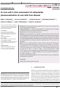 Cover page: In vivo and in vitro assessment of mirtazapine pharmacokinetics in cats with liver disease