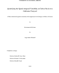 Cover page: Quantifying the Spatial-temporal Variability in Carbon Stocks in a California Vineyard