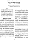 Cover page: An Analysis of Frame Semantics of Continuous Processes