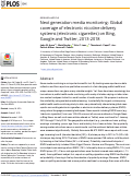 Cover page: Next generation media monitoring: Global coverage of electronic nicotine delivery systems (electronic cigarettes) on Bing, Google and Twitter, 2013-2018