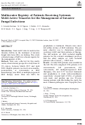 Cover page: Multicenter Registry of Patients Receiving Systemic Mold-Active Triazoles for the Management of Invasive Fungal Infections