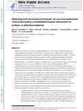 Cover page: Mothering From the Inside Out: Results of a second randomized clinical trial testing a mentalization-based intervention for mothers in addiction treatment