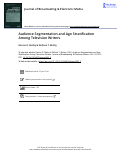 Cover page: Audience Segmentation and Age Stratification Among Television Writers