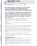 Cover page: A data mining approach to investigate food groups related to incidence of bladder cancer in the BLadder cancer Epidemiology and Nutritional Determinants International Study