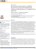 Cover page: Biochemical characterization of RecBCD enzyme from an Antarctic Pseudomonas species and identification of its cognate Chi (χ) sequence