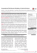 Cover page: Computational Fluid Dynamic Modeling of Urethral Strictures.