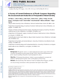 Cover page: A Survey of Current Preferences of Plastic Surgeons Regarding the Assessment and Reduction of Preoperative Patient Anxiety