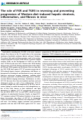 Cover page: The role of FXR and TGR5 in reversing and preventing progression of Western diet–induced hepatic steatosis, inflammation, and fibrosis in mice