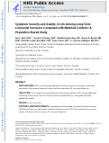 Cover page: Symptom Severity and Quality of Life Among Long-term Colorectal Cancer Survivors Compared With Matched Control Subjects: A Population-Based Study.