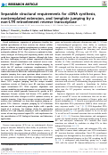 Cover page: Separable structural requirements for cDNA synthesis, nontemplated extension, and template jumping by a non-LTR retroelement reverse transcriptase